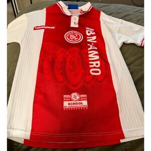 Vintage Umbro Ajax Amsterdam Youth 164cm Soccer Jersey ABN AMRO 1990s